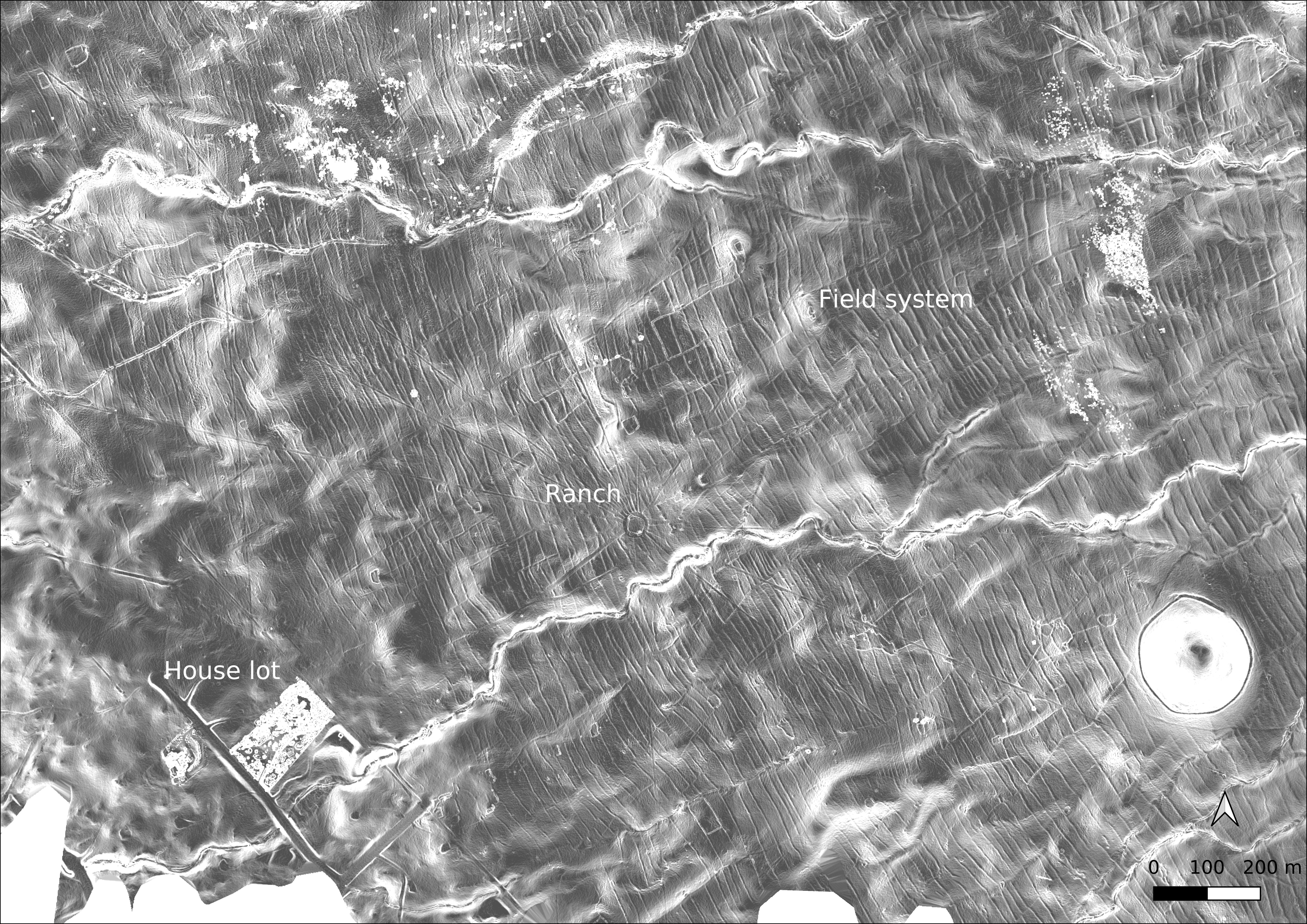 LiDAR image of leeward Kohala field system